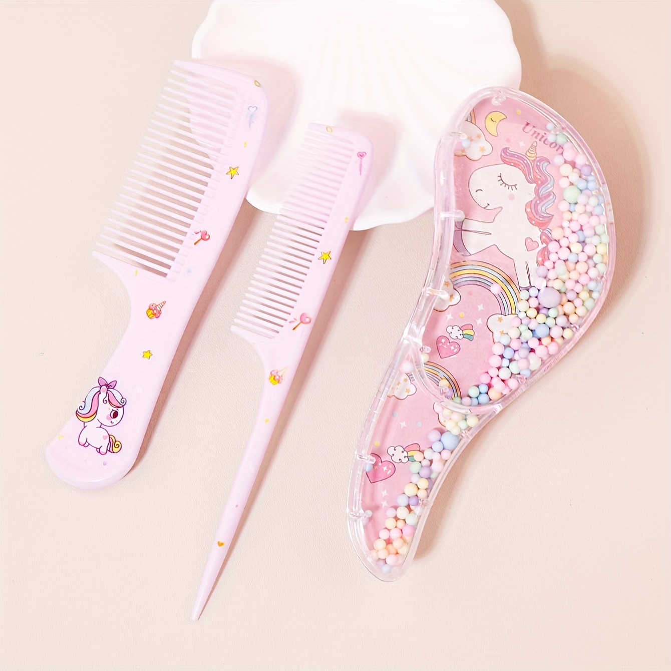 3pcs Cartoon Hair Comb Set - Wet & Dry Use, Detangling & Styling Brushes for All Hair Types, Durable ABS Plastic Handle, Perfect Gift Idea - Image 5