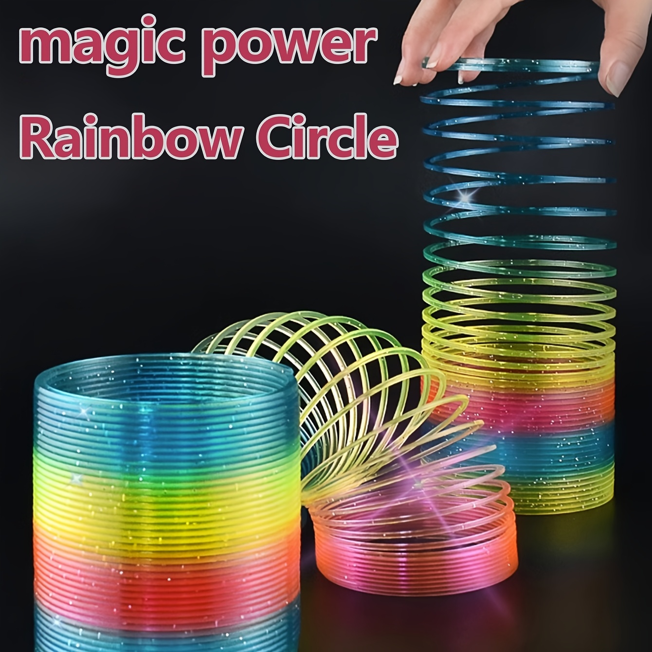 1pc Children's Ring Color Spring Ring Pressure Reducing Elastic Ring Toy Professional Performance Pull Ring Balance Toy for Boys and Girls - Image 6