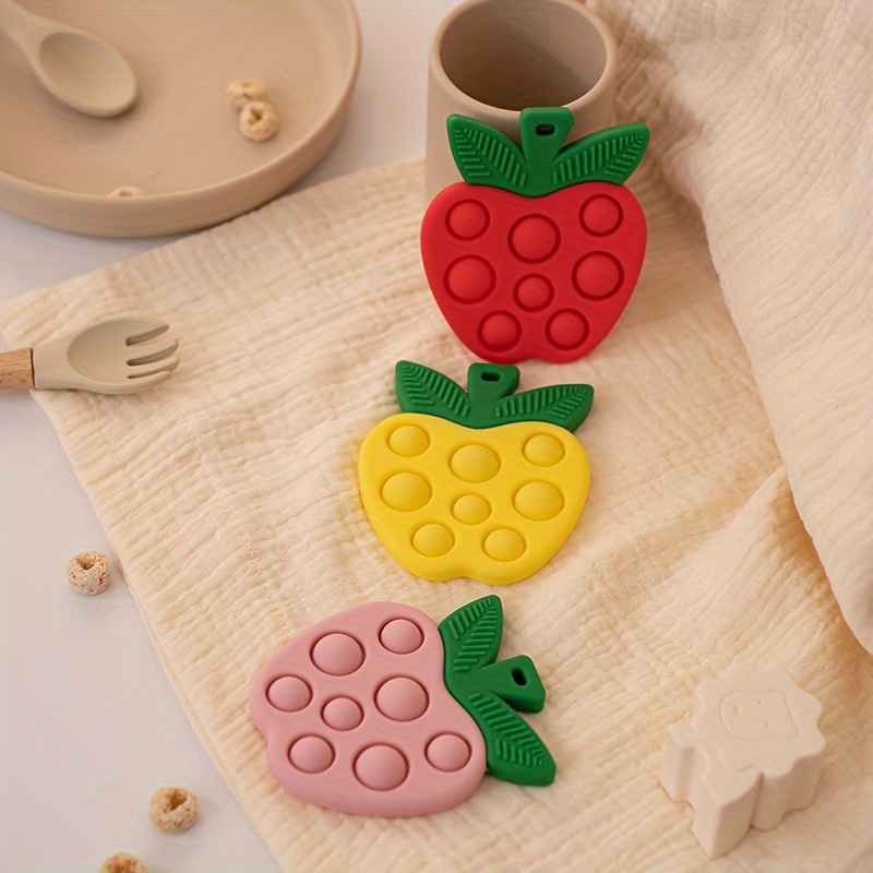 Adorable Apple-Shaped Squeeze Toy for Babies - Silicone Press & Count Fun Travel Accessory, Perfect Gift for Boys & Girls, Ideal for Christmas, Halloween, Thanksgiving, Travel Toy | Playful Design | Durable Toy, Baby Toy - Image 5