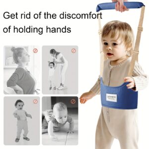1pc Handheld Early Walking Aid with Anti-Slip Traction Straps - Durable Polyester Harness for Infants, Teething, and Toddlers - Reduces Falls & Improves Coordination - Ideal Baby Learning Tool, Toddler Walking Aid, Secure Fitting Straps, Sturdy Construction