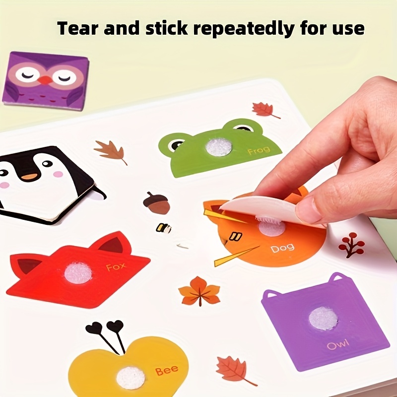 Interactive Family Activity Book for Youngsters Ages 3+ with DIY Stickers - Animal Recognition, Alphabet Learning & Fine Motor Skills Educational Toy for Parent-Youngsters Bonding, Cognitive Development (White), Playful Illustrations | Durable Pages, Youngsters Toy - Image 7