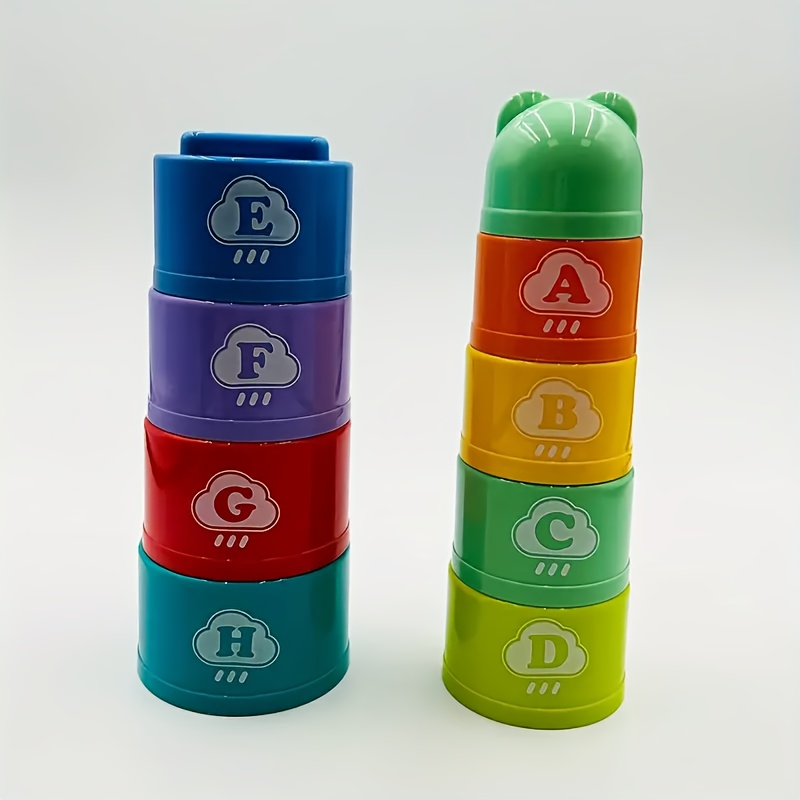 FFYUANFS Stacking Cups Toy for Toddlers - Colorful Plastic Learning Toy with Numbered 1-8, Alphabet & Shape Recognition, Fine Motor Skills Development, Hand-Eye Coordination & Cognitive Play, Toddler Toy, Playful Design, Safe for Toddlers, Toddler Toy, Playful Design, Safe for Toddlers, Sturdy Construction, Early Childhood Education, Parents And Teachers, Early Childhood Education, Parents And Teachers, Early Childhood - Image 10