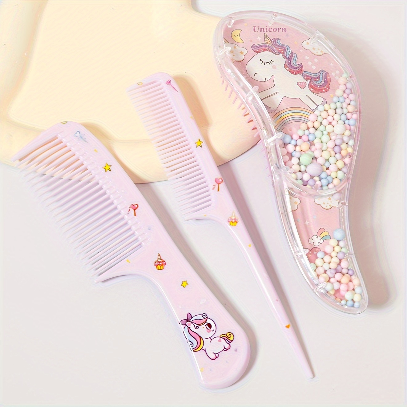 3pcs Cartoon Hair Comb Set - Wet & Dry Use, Detangling & Styling Brushes for All Hair Types, Durable ABS Plastic Handle, Perfect Gift Idea - Image 6