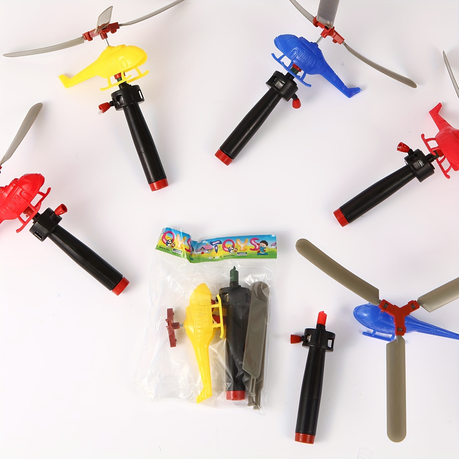 10pcs Multicolor Pull String Helicopter Toys - Durable Plastic Rotating Propeller Helicopters with Elastic Strings for Outdoor Flying, Kids Party Favors, Classroom Prizes for Boys & Girls, Toy Helicopters, Simple Helicopter Design, Easy Flyable Design, Children's Gifts, School Rewards - Image 7