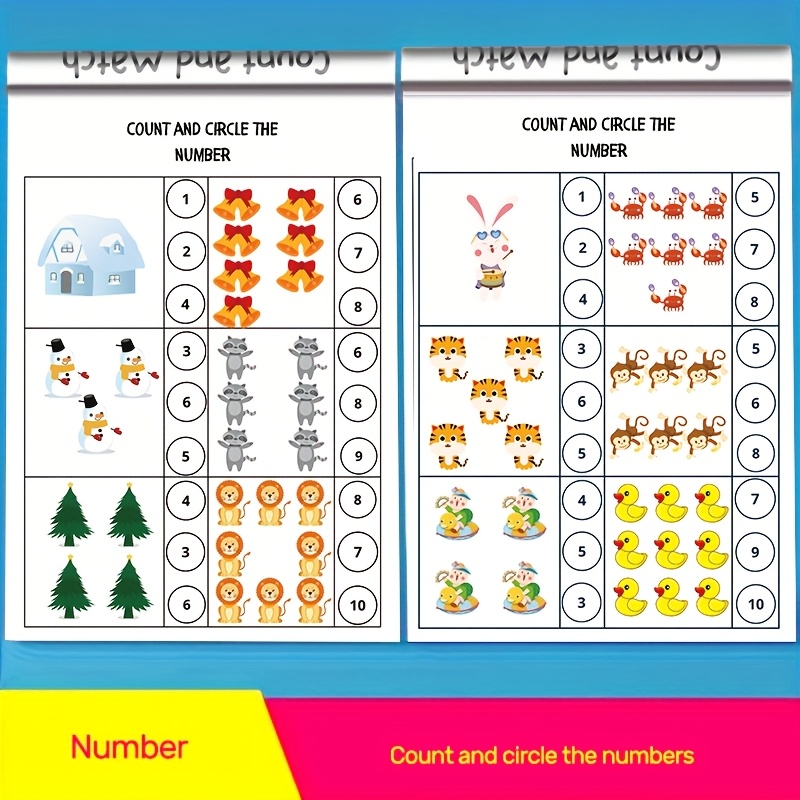 Interactive Preschool Math Workbook with Number Tracing, Addition & Subtraction Worksheets - Early Learning Activities, Counting Practice for Toddlers 2-4 Years Old, Pre-K Curriculum, Homeschool or Classroom Use - Educational Math Book for Number Recognition & Basic Arithmetic Skills, Math Learning Tools, Engaging Illustrations, Highquality Print, Young Learners - Image 7