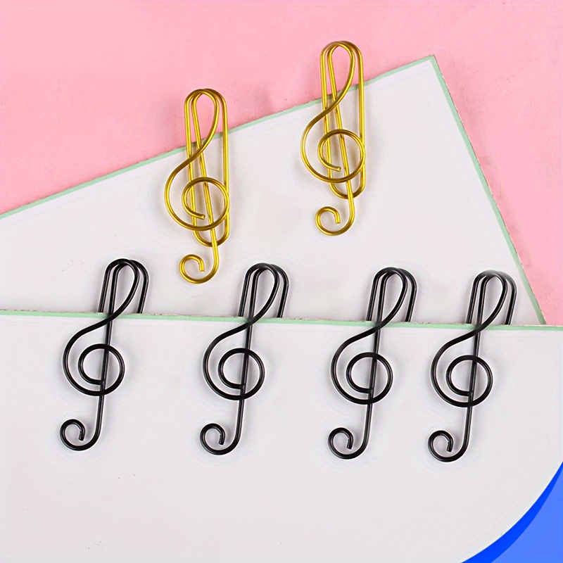 30pcs Colorful Musical Note Shaped Metal Paper Clip Bookmark Stationery School Office Supply - Image 6
