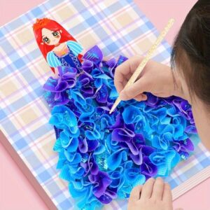 4pcs Dream Princess Kit D Combination Hand-Painted Pop-Up Fun Stickers, Colorful Paper Craft Puzzle Toy for Developing Design Skills and Creativity, DIY Handmade Birthday Gift