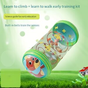 2pcs, Baby crawling toys encourage crawling, early developing baby activities use tambourines and balls to roll, interesting and cute animal styles help develop motor skills, baby gifts