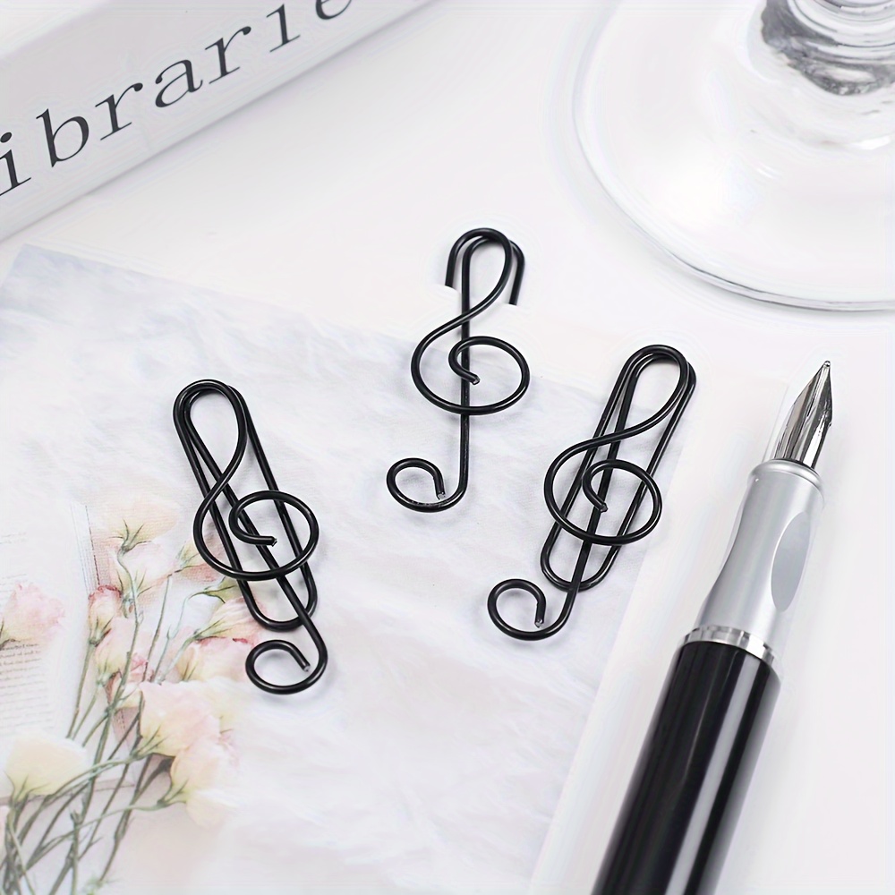 30pcs Colorful Musical Note Shaped Metal Paper Clip Bookmark Stationery School Office Supply - Image 7
