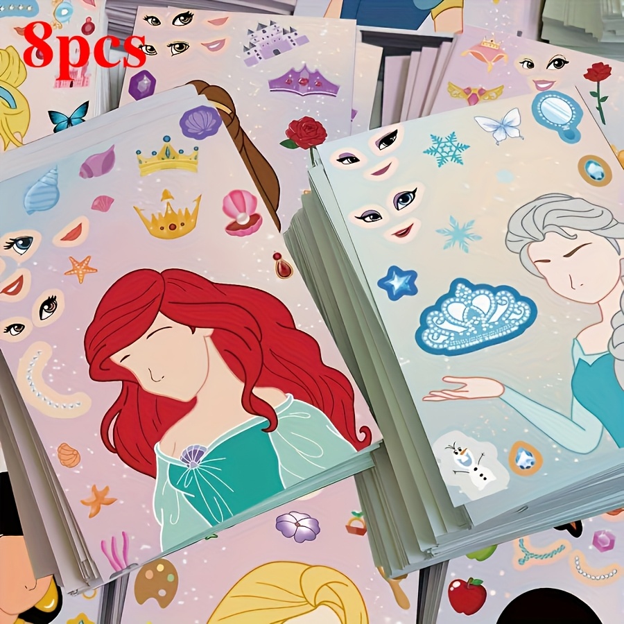 8pcs Disney Princess Puzzle Stickers – Waterproof DIY Set - Image 10