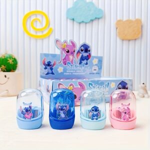 2-Pack Disney Stitch Pencil Sharpeners - Cute Character Design, Durable Plastic Manual Sharpeners for School, Office & Birthday Gifts (Pink & Blue), Sharpener Pencil, School Supplies, Playful Design, Compact Design, Student Essentials, Fun Accessories, Sturdy Construction, Gift Shoppers