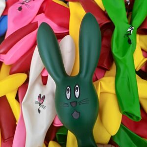 10pcs Cute Bunny Head Balloons - Mixed Color Latex, Perfect for Easter Celebrations and Festive Decorations with Long Ears Design, Decorative Balloons | Vibrant Balloons | Colorful Assortment, Birthday Balloons, Easter Room Decor