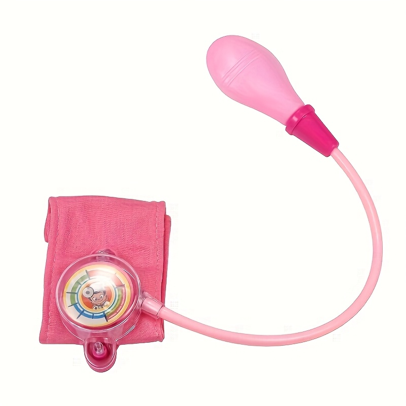 1pc Sphygmomanometer Toy Stethoscope - Fun Medical Role-Play Tool for, Pink & Blue Plastic Sphygmomanometer with Inflatable Cuff, Nurse & Doctor Playset for Pretend Checkups, Health Education Toy for Youngsters, Kidfriendly Design, Durable Toy - Image 7