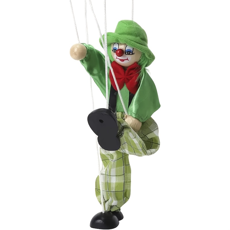 Creative retro funny wooden clown puppet - Image 8