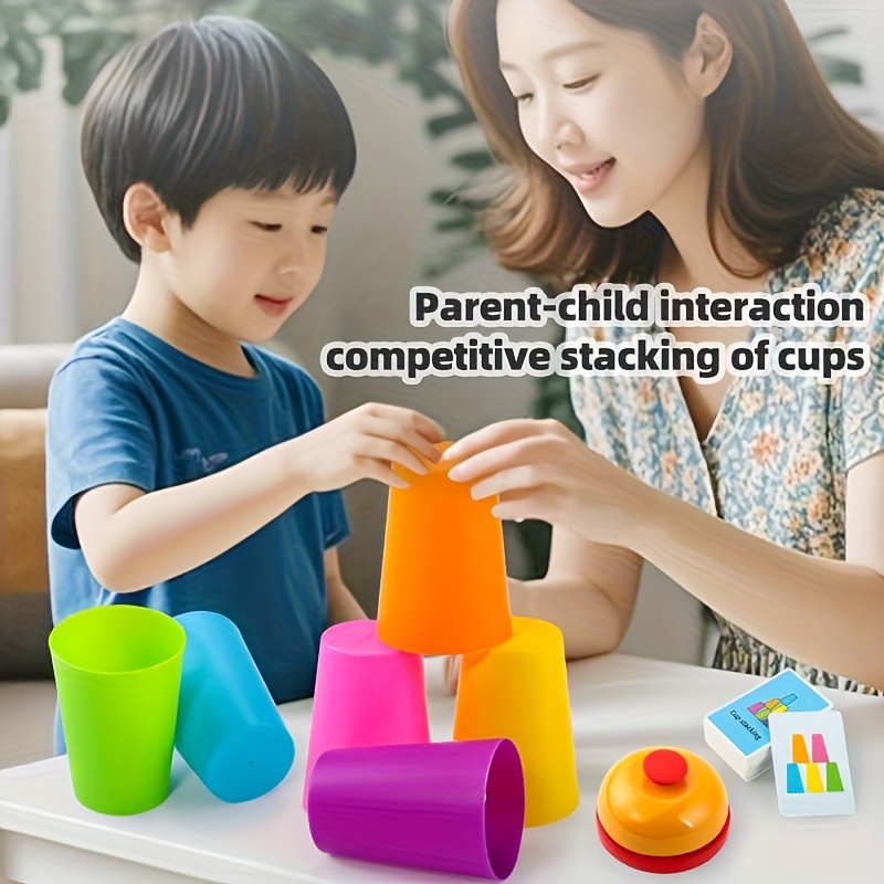 STACKED CUPMulti-laver stackingexercise concentrationMultiple layers can exercise hand-eyecoordination;children can grab, hold, coverbuild, and distinguish colors - Image 9