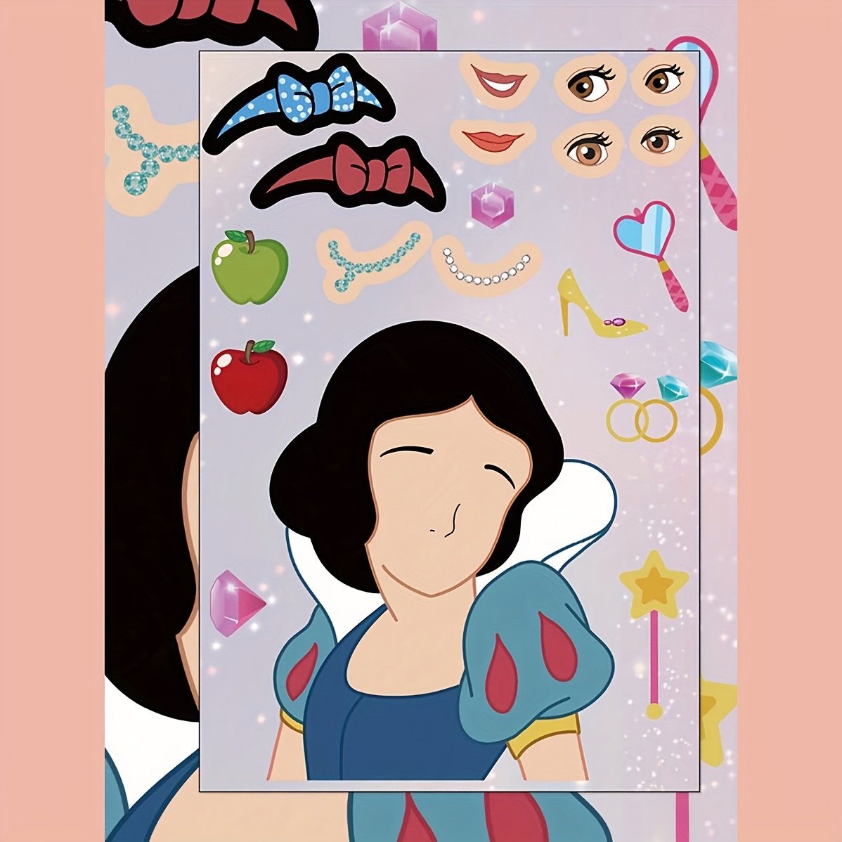 8pcs Disney Princess Puzzle Stickers – Waterproof DIY Set - Image 11