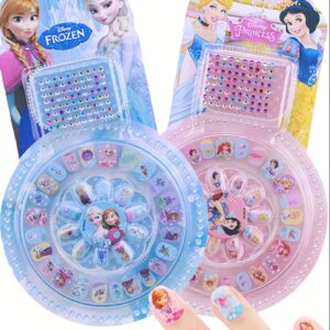 DISNEY Products - A set of random cartoon style nail stickers for dressing up nails, gift Disney Frozen Elsa Anna Sophia Snow White some parts may be random Nail sticker set new and old packaging will be shipped randomly