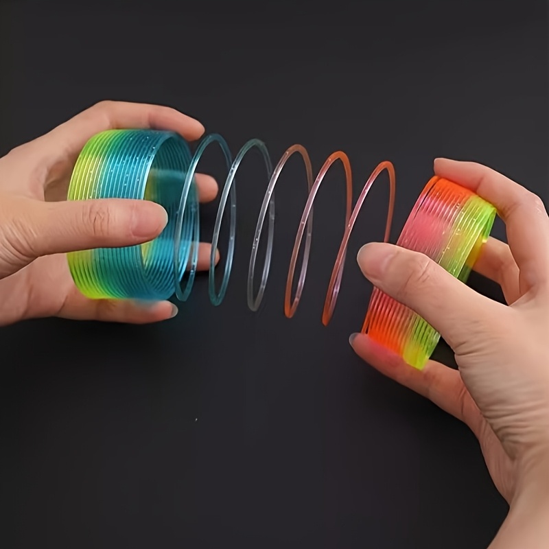 1pc Children's Ring Color Spring Ring Pressure Reducing Elastic Ring Toy Professional Performance Pull Ring Balance Toy for Boys and Girls - Image 10