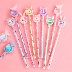 10/20pcs Sparkling Butterfly & Flower Gel Pens - Assorted Colors, Pastel Design with Glittery Butterflies & Flowers, Perfect for Valentine'S Day Gifts and Party Favors, School Supplies | Playful Design | Sparkling Effect, Cute Pen