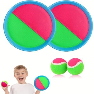 Goo Ball Kids Toy Set – Outdoor Toss and Catch Game with 2 Paddles & 1 Ball, Fun Beach, Backyard, and Playground Activity for Kids, Adults, and Families