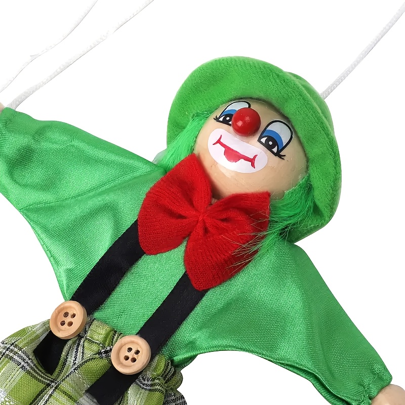 Creative retro funny wooden clown puppet - Image 9