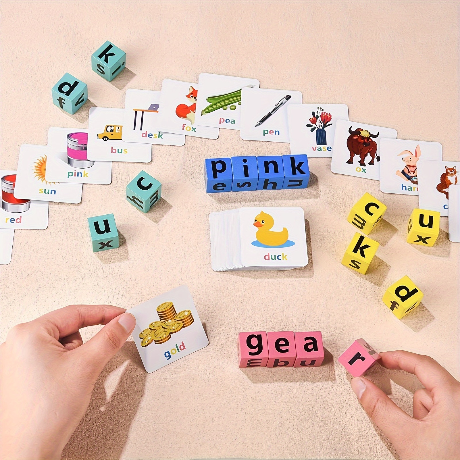 Wooden Alphabet Building Blocks - Educational Spelling & Word Puzzle Game for Youngsters, Perfect Christmas or Birthday Gift - Image 5