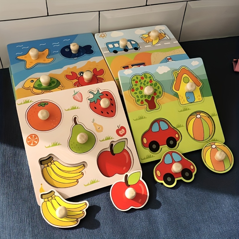 Colorful Wooden Fruit Recognition Puzzle - Children's Puzzle Toy for Halloween,Christmas Event & Party Supplies - Image 7