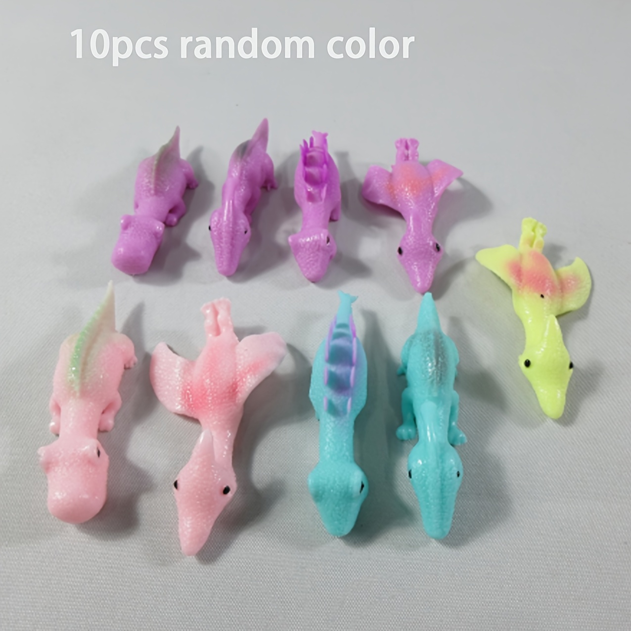 6/10/20pcs Slingshot Dinosaur Finger Toys, Mini Rubber Dinosaur Finger Slingshot Toys, Classroom Prizes, Flying Game Party Gifts, Fun Prank Gifts for Christmas, Halloween, Easter - Image 6