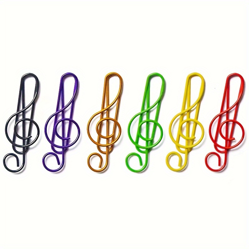 30pcs Colorful Musical Note Shaped Metal Paper Clip Bookmark Stationery School Office Supply - Image 8
