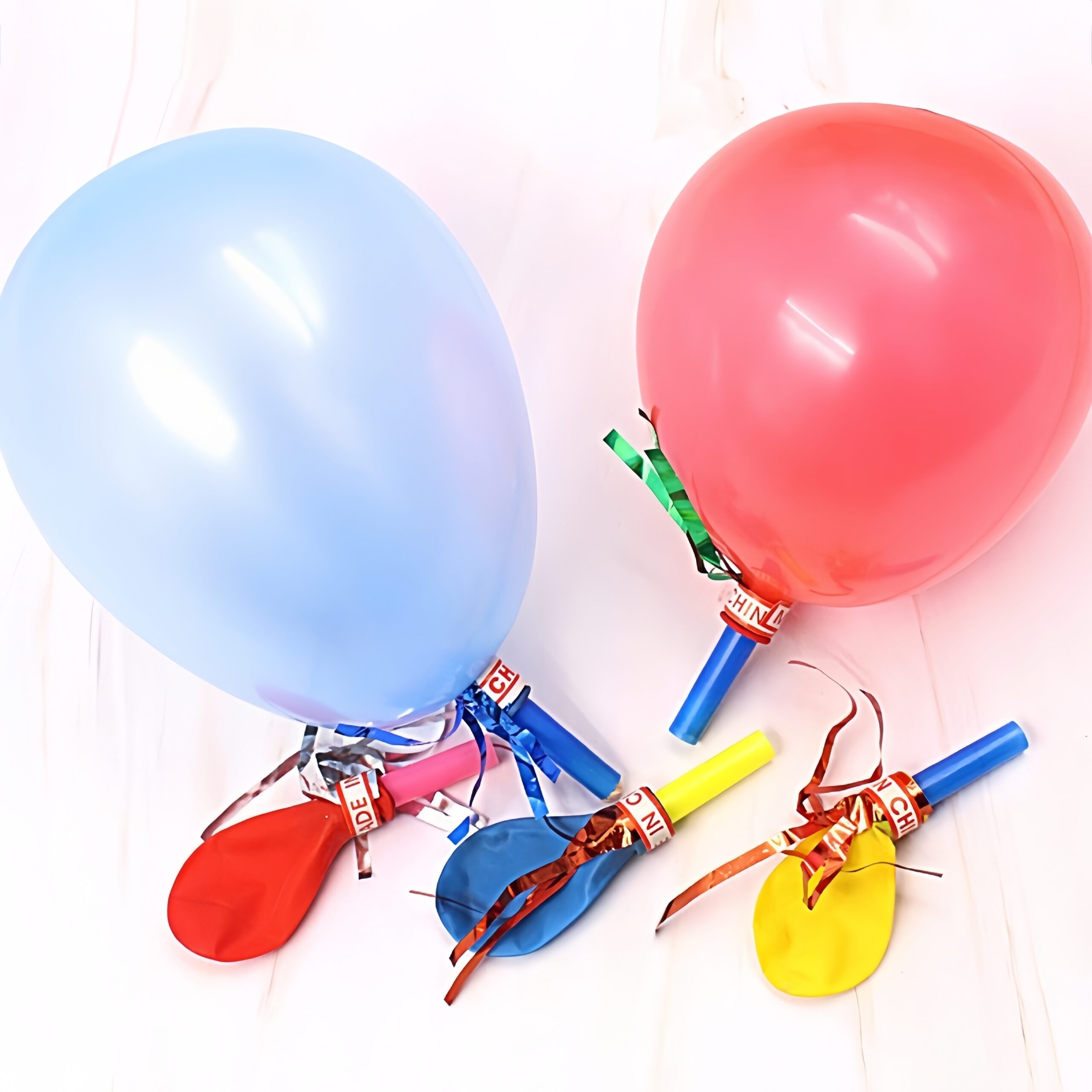 50pcs Interesting Whistle Balloons, Balloon Ball Metallic Balloons Fringed Balloons Random Color Balloons Hair Dryer Whistle Birthday Party Supplies, Birthday Party Gifts, Outdoor game interactive props - Image 3