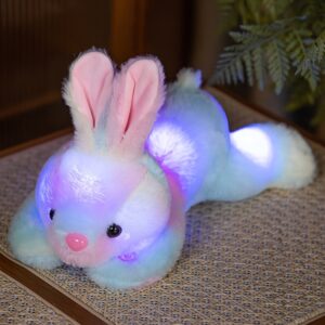 Glow in the Dark Bunny Plush Toy - Soft & Adorable Light-Up Rabbit Stuffed Animal, 35.05cm | Polyester, Pastel Colors, Magical Nighttime Comfort, Ideal Gift for Kids & Bunny Lovers, Nighttime Comfort Toy|Soft Texture Toy|Lightup Feature, Bunny Toys