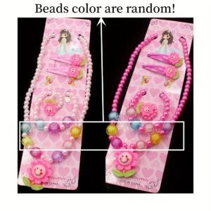 5pcs Sunflower Jewelry & Hair Accessory Set for Girls